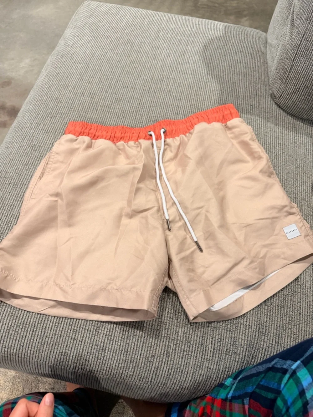 AllFenix Tan Orange Swim Shorts Drawstring Austrilian Made Boys XL